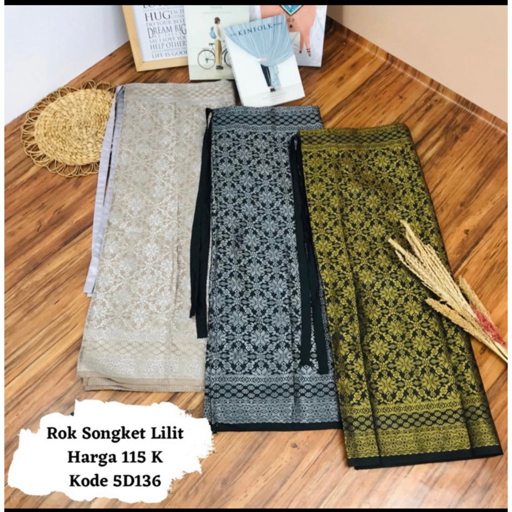 BEST SELLER !! Rok Lilit Songket Tenun JUMBO || INSTAN dan Bisa Bayar di Tempat || Rok Lilit Batik Bawahan Kebaya Premium Rok Songket Semi Palembang ~ DVN STYLE