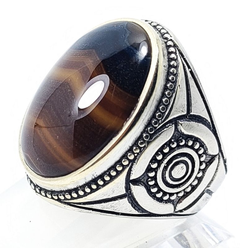 BATU CINCIN JUNJUNG DERAJAT NATURAL PICTURE AGATE KODE 02517