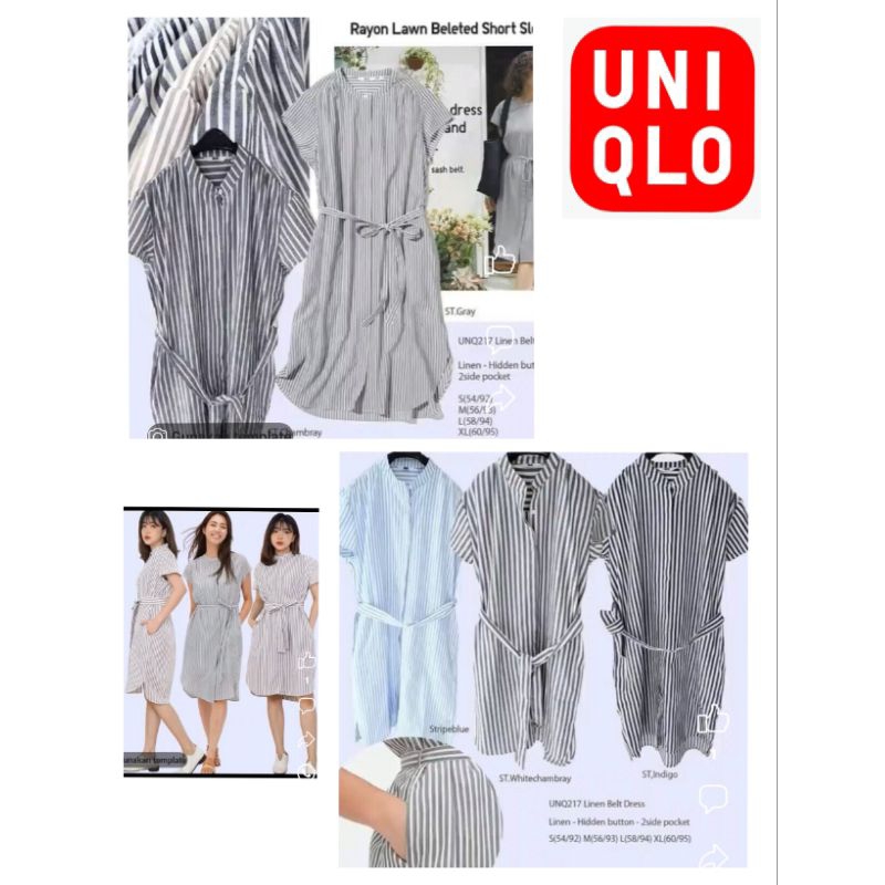 Dress UNIQLO GU Flowy Shirt Dress Original Branded