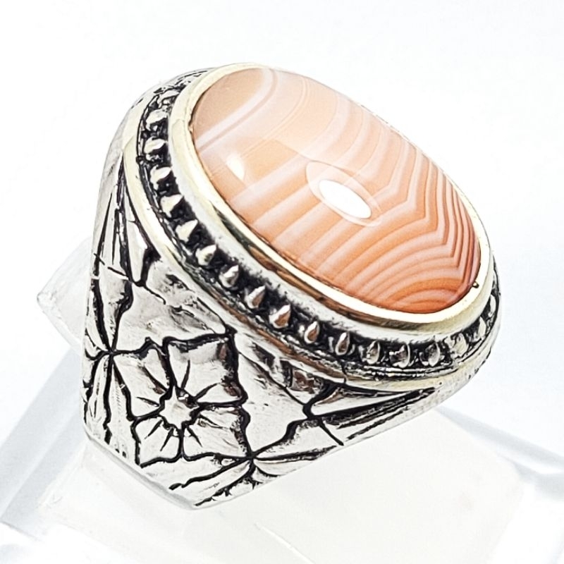 BATU CINCIN JUNJUNG DERAJAT NATURAL PICTURE AGATE KODE 02518