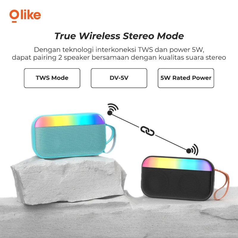 SPEAKER BLUETOOTH RGB LIGHT TWS MODE OLIKE SF4