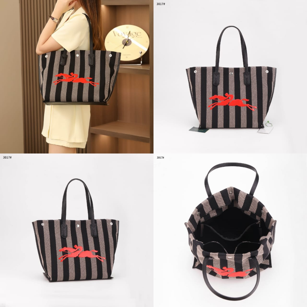 LC Essential Stripe Recycled Cotton Tote Bag's 3017