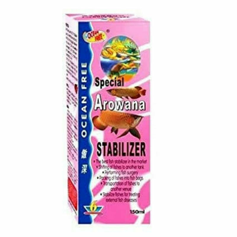 OCEAN FREE SPECIAL ARWANA STABILIZER 150ML OBAT PENENANG IKAN