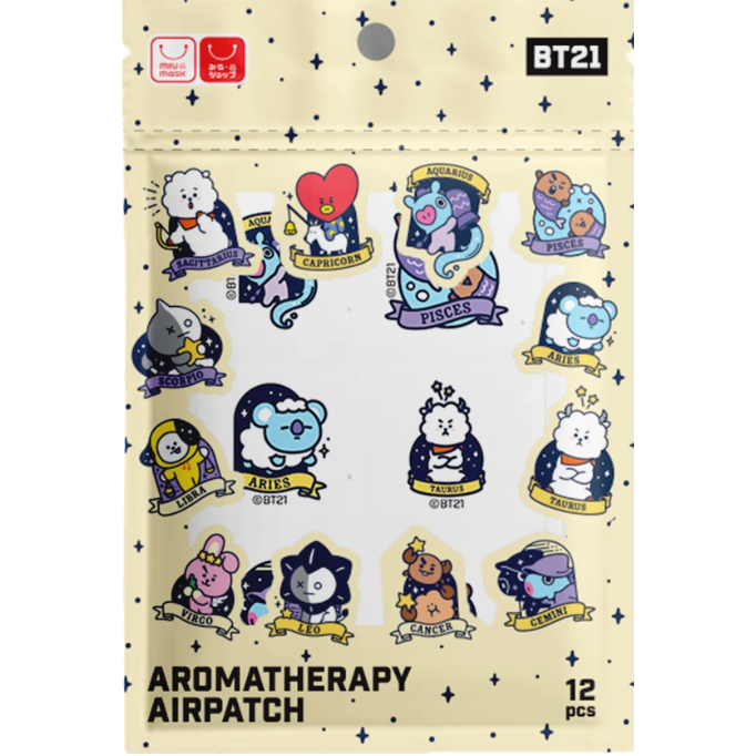 BT21 MIU PATCH AROMATHERAPY UNIVERSTAR BT21 (Isi 12) MASK