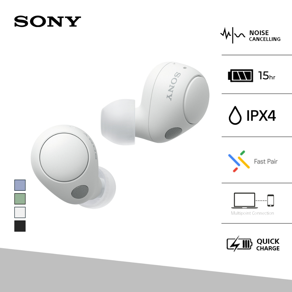 Sony Noise Cancelling Truly Wireless WF-C700N - White