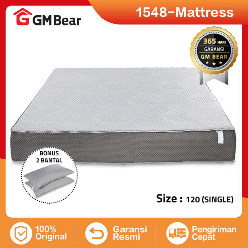 GM Bear Kasur Busa Free 2 Bantal P0380 - Mattress In a Box