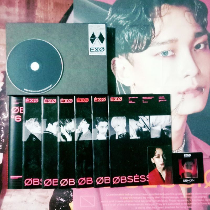 EXO Obsession X-EXO Ver. Album Unsealed Fullset (Cover + Lyric Book + CD + Photobook + Folded Poster