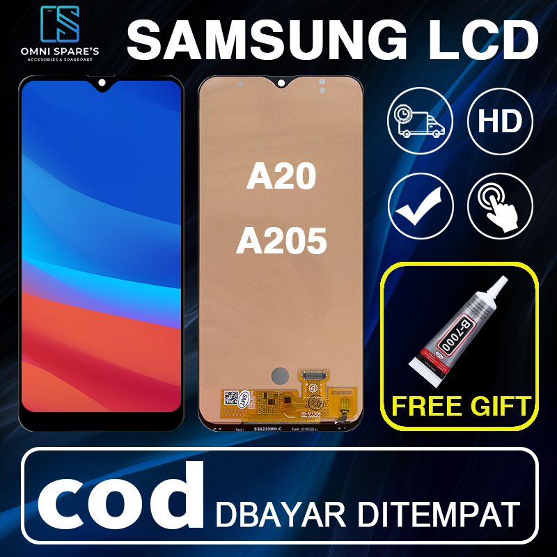 【ORIGINAL】Lcd Samsung A20 /A205 Fullset Original Layar hp Touchscreen Asli