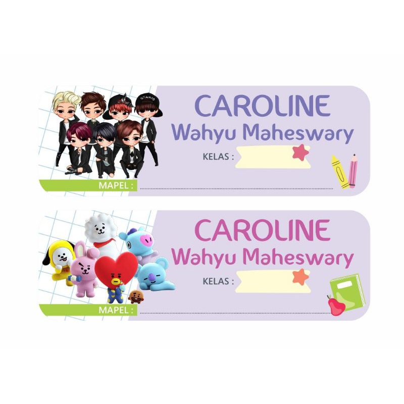 

Custom Desain Label Sticker Nama (Gambar sesuai request)