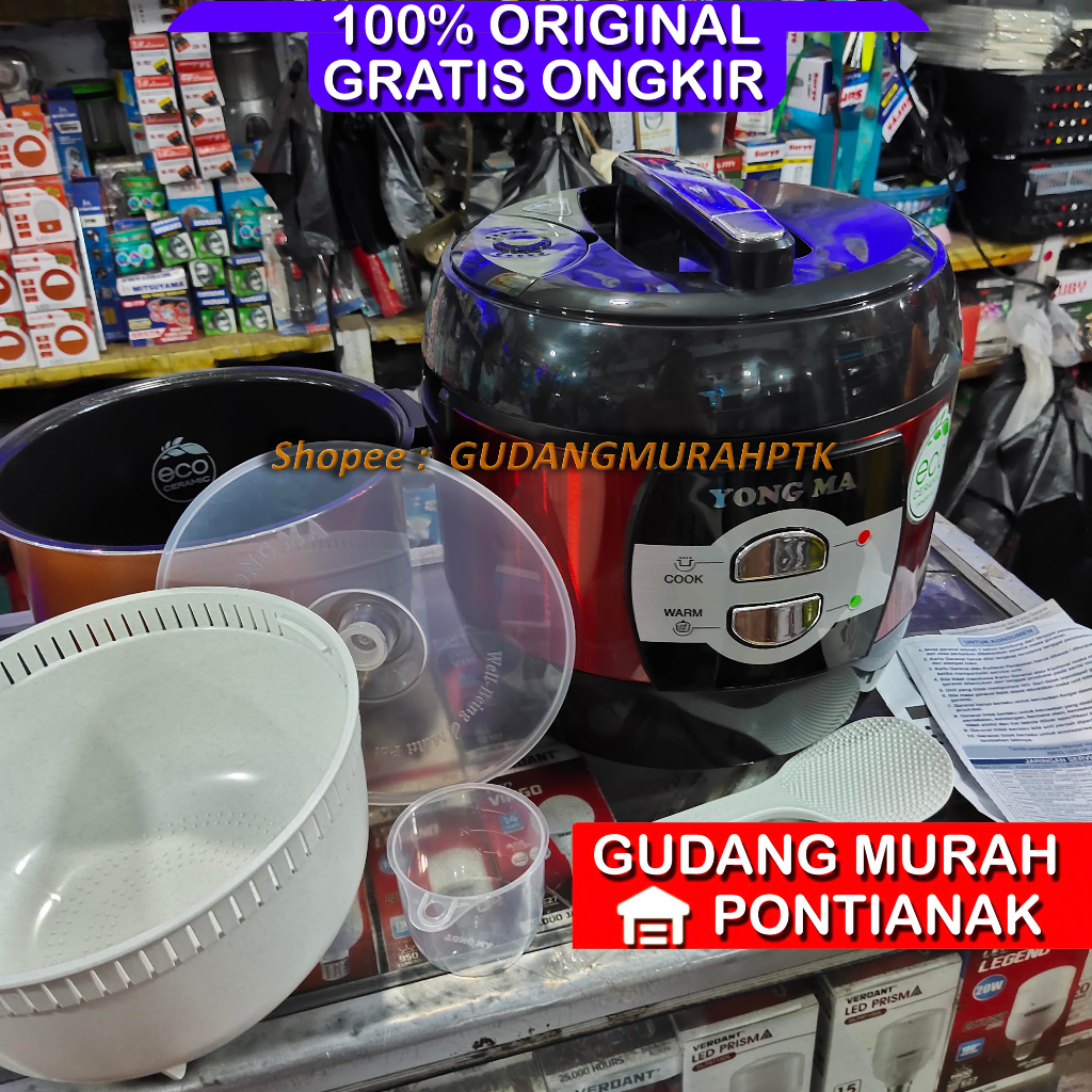 RICE COOKER YONG MA [2 LITER] 100% ORI MAGIC COM Penanak nasi penhangat menghangatkan warm SMC7033 / YMC 7033 / SM 703 Original asli mantap dan awet