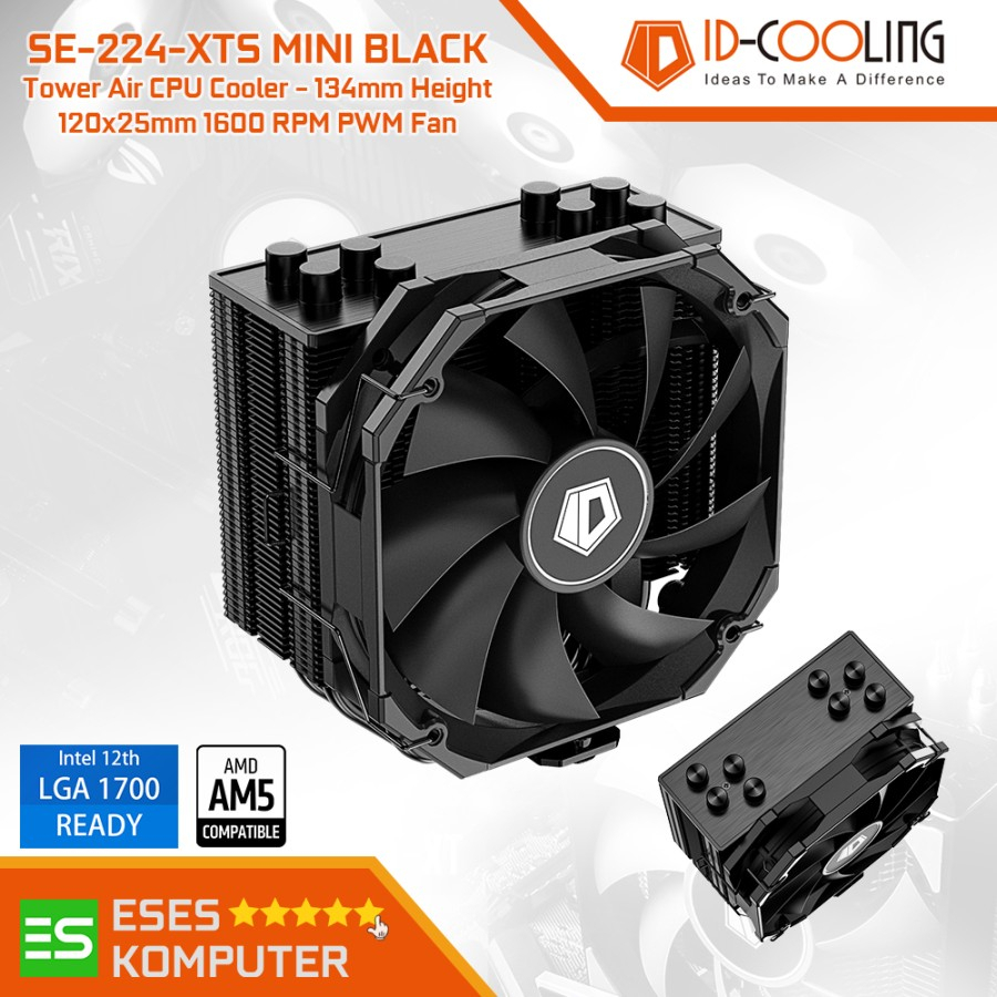 HSF ID-COOLING SE-224-XTS MINI BLACK 120MM AIR CPU Cooler Intel / AMD