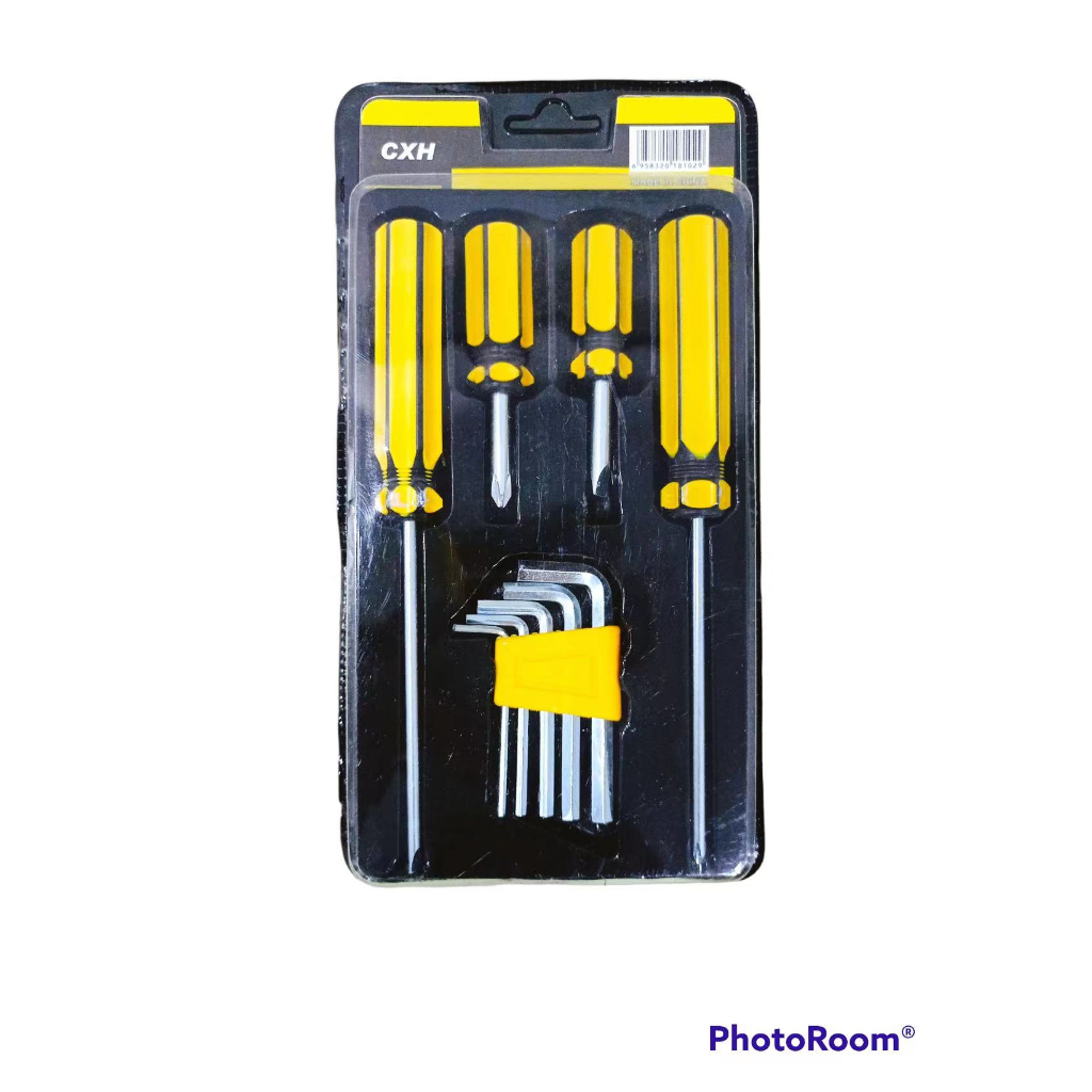 ALI88 Set Paket Obeng Kunci L Tools 9Pcs Hexagonal Pliers Screwdriver