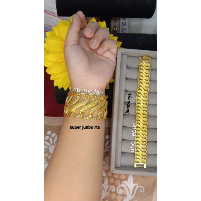 Gelang sisik naga lapis cairan emas 24 k