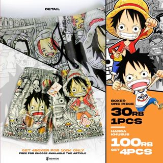 KHUSUS GROSIR Celana Pendek Boxser katun grosir murah Kolor anime cotton cvc special edition one piece