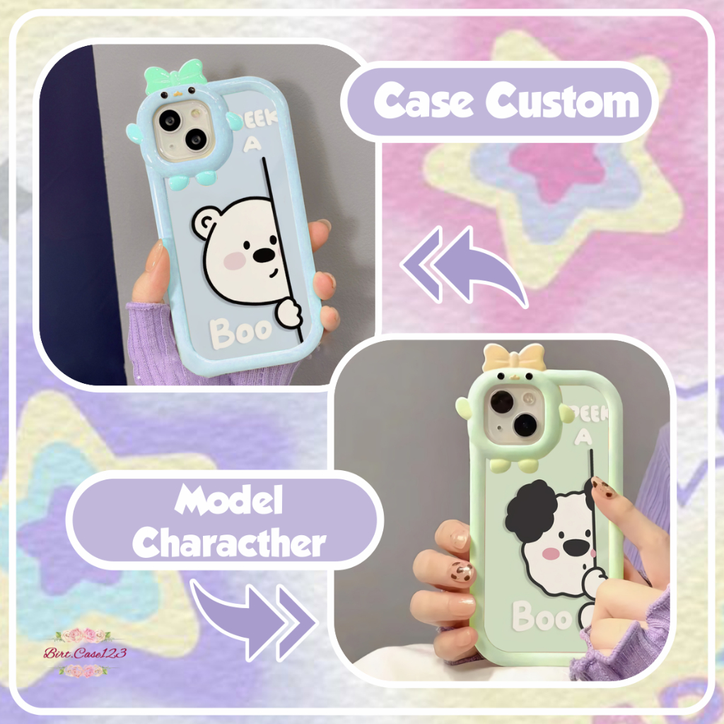 CUSTOM SOFTCASE PITACU FRAME KARAKTER CUSTOM BOO FOR REALME C1 C2 5 5I 9I C11 C15 C20 C11 2021 C21 C21Y C25Y C30 C31 C33 C35 NARZO 50I 50A PRIME BC7706