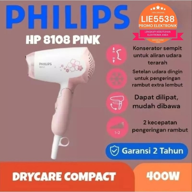 PHILIPS HAIR DRYER BHC 010 / BHC010/ HP 8108 / HP 8126  / BHD 006 GARANSI RESMI