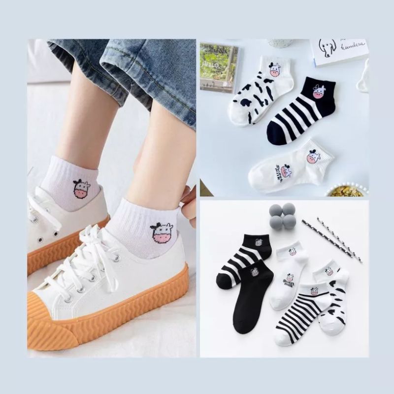 KAOS KAKI WANITA SEMATA KAKI MOTIF LUCU TERBARU BAHAN NYAMAN &amp; LEMBUT IMPORT