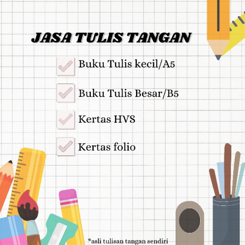 jasa tulis tangan//joki