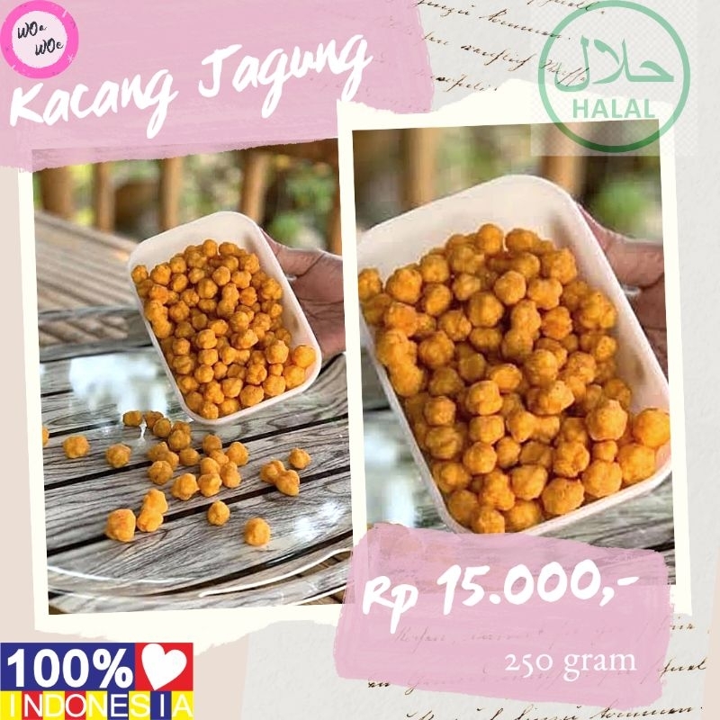 

Kacang Jagung Marining Murah Meriah Woa Woe Termurah Gurih Renyah Terbaru Makanan Ringan Lokal Khas Indonesia UMKM Snack Kiloan Bal