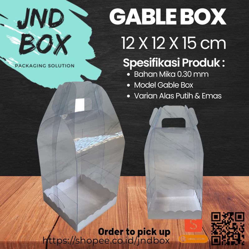 Gable Box/Gebel Box 12 x 12 x 15 cm (Min Order 2 Pcs)