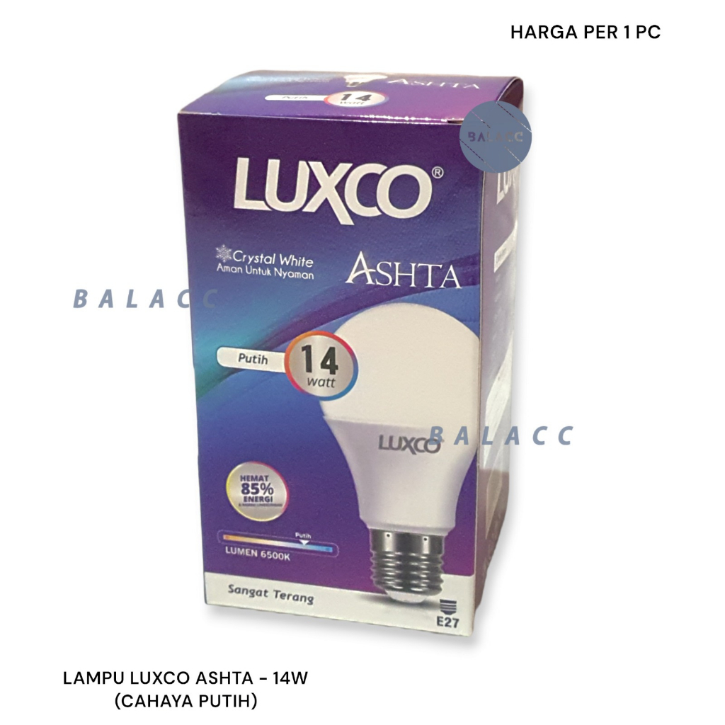 LAMPU LED LUXCO ASHTA 14 WATT 14W PUTIH