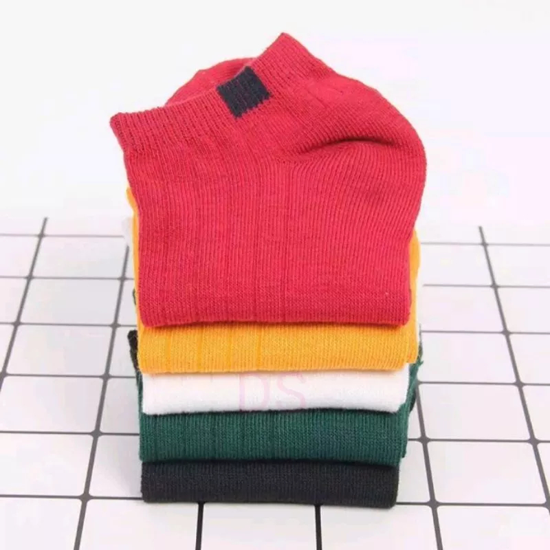 Kaos Kaki Pendek Semata Kaki Ankle Sock Polos Motif Garis