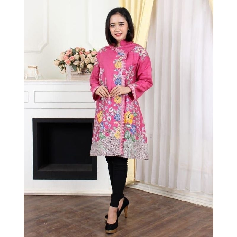TUNIK BATIK TERBARU KEKINIAN 2023 BAJU BATIK WANITA MODERN ATASAN BATIK WANITA JUMBO LD 120 LD 130