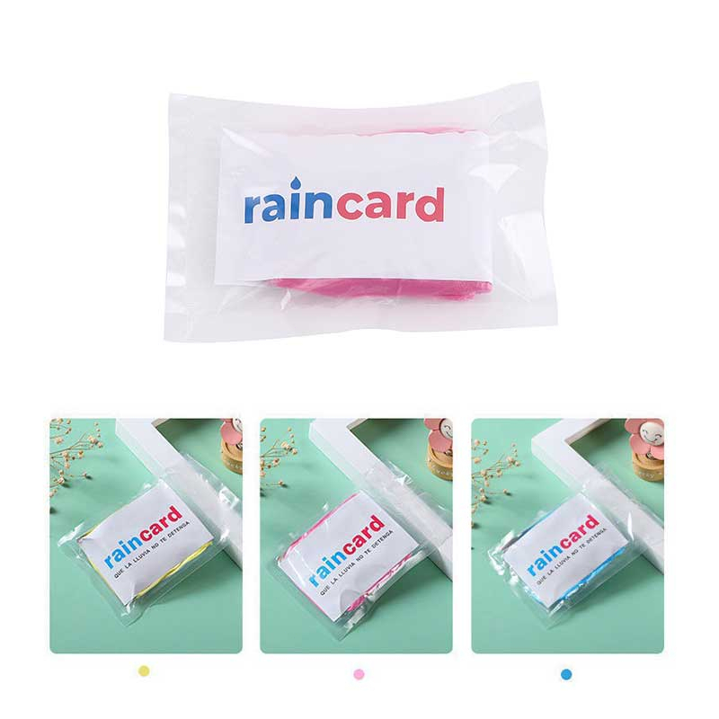 5pcs Jas Hujan Plastik Raincoat Rain Card Raincard Jas Hujan Kartu Slim Sekali Pakai Jas Hujan Portable