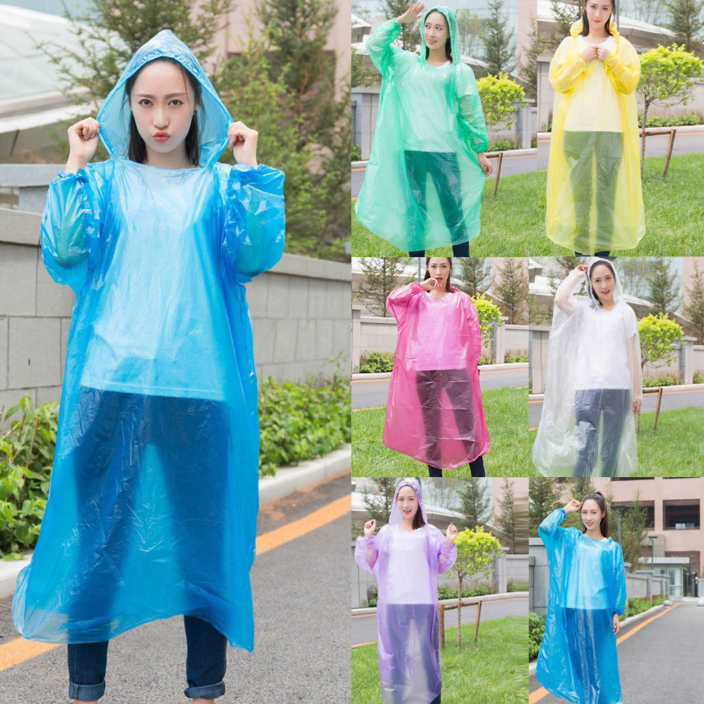 5pcs Jas Hujan Plastik Raincoat Rain Card Raincard Jas Hujan Kartu Slim Sekali Pakai Jas Hujan Portable