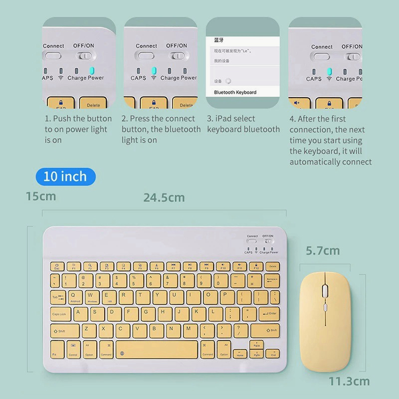 【COD】Ponsel Keyboard Dan Mouse Portabel Type-C/Micro-Usb Kabel Keyboard dengan Braket Penutup Kulit PU Kompatibel dengan OTG Vivo OPPO Ponsel Android