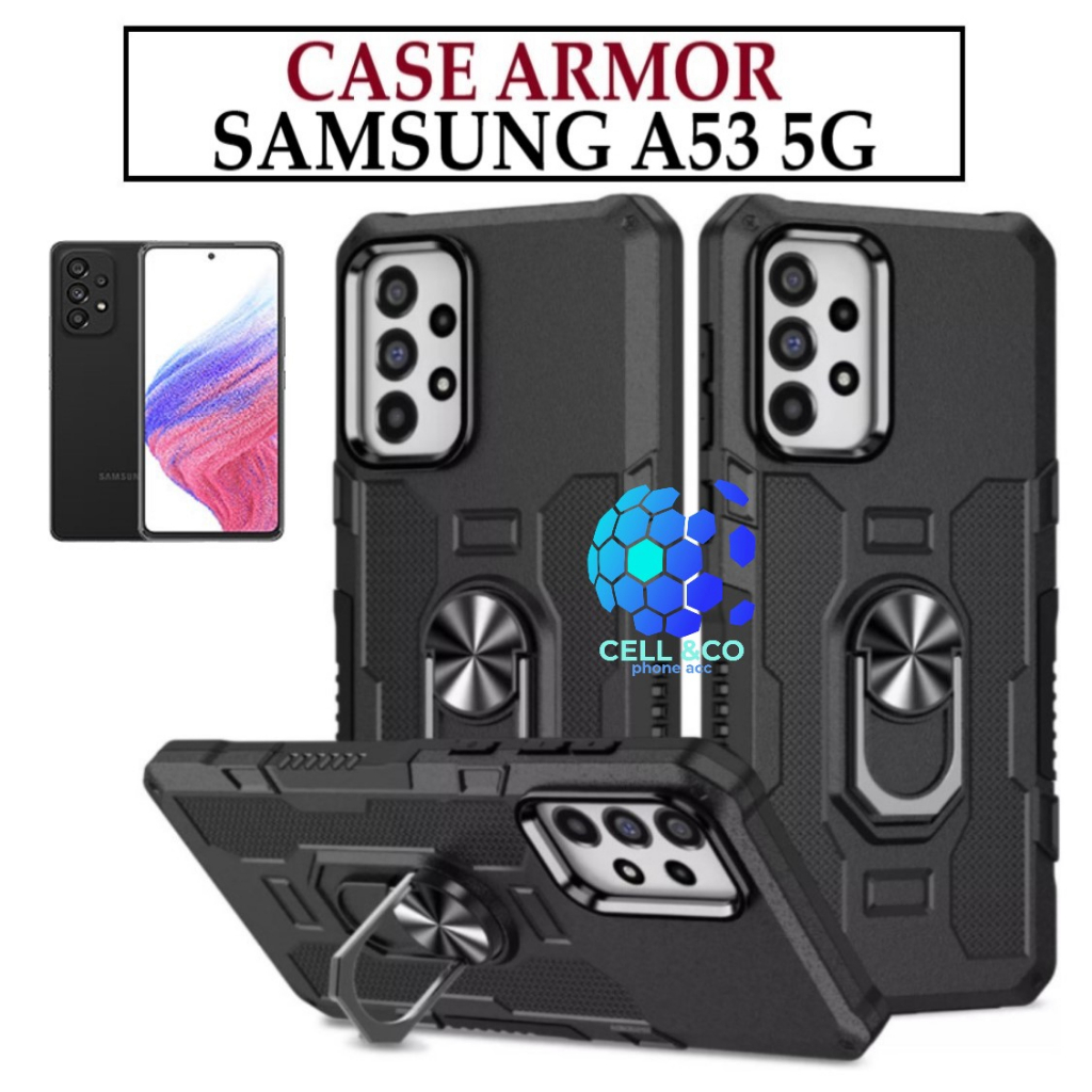 Case Armor SAMSUNG GALAXY A53 5G Iring Cincin Magnetic Kesing Hp Protect kamera Premium Hard Case Standing Robot Pelindung Kamera