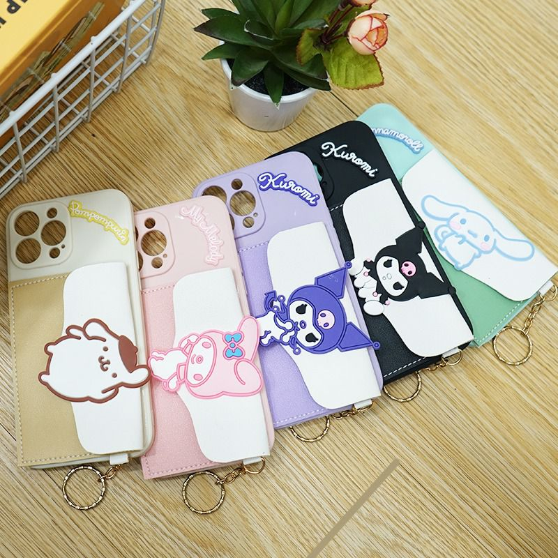 Case Dompet Accessories 3D For Oppo Vivo Samsung Realme Iphone Infinix Xiaomi - Dompet Ring - Boneka