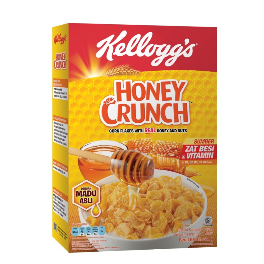

Kelloggs Honey Crunch Corn Flakes Sereal 360g