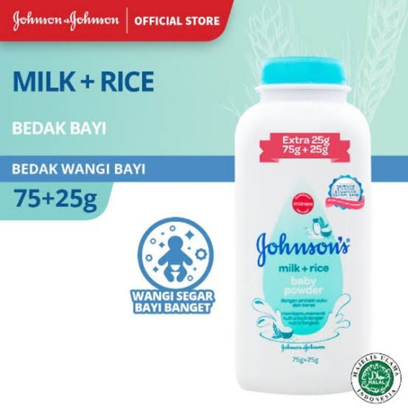 Johnson baby powder milk &amp;rice 75+25gr 100gr