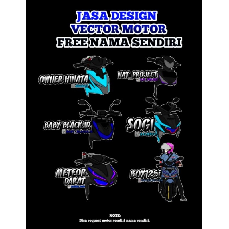 

Jasa desain logo vector motor ngabers