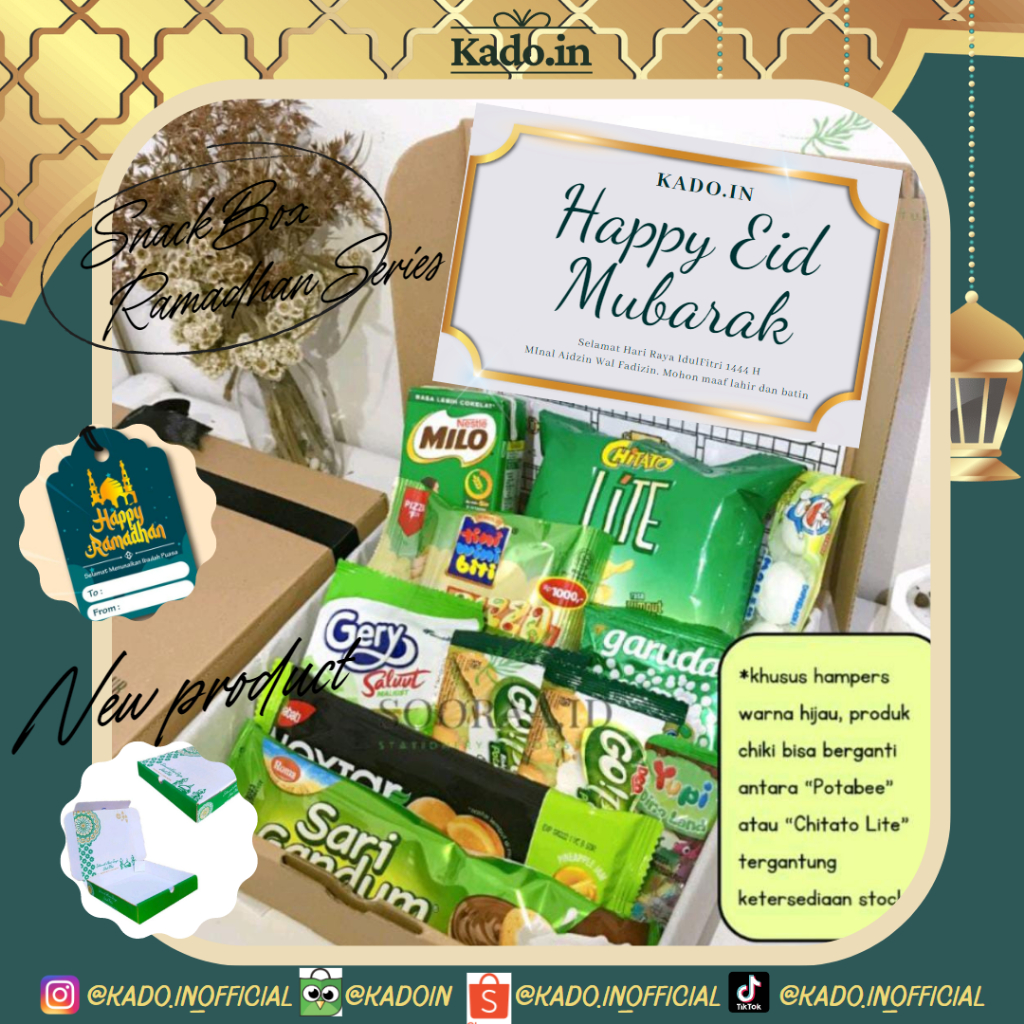 

Kado.in Green Hampers Edisi Spesial Ramadhan - Idul FItri [SNACKBOX]