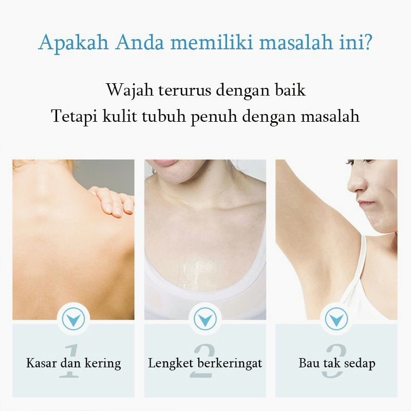 Pemutih badan Sabun badan pemutih Sabun cair 800ml Goat milk Niacinamide Lembut Body wash