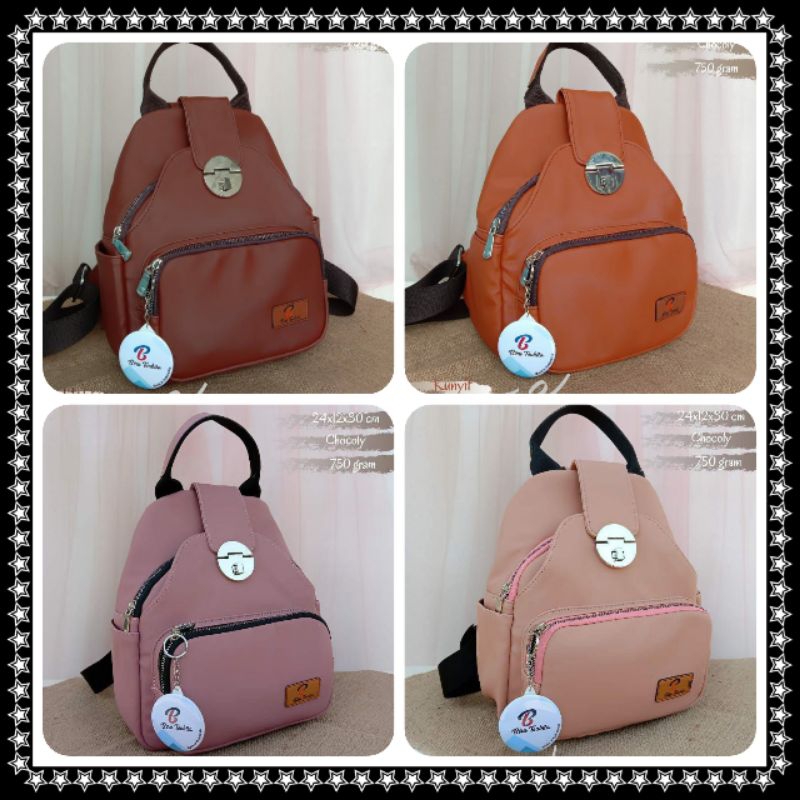 BIRU TSABITA OFFICIAL || Ransel Erlina, Tas Ransel Wanita Chocoly Anti Air