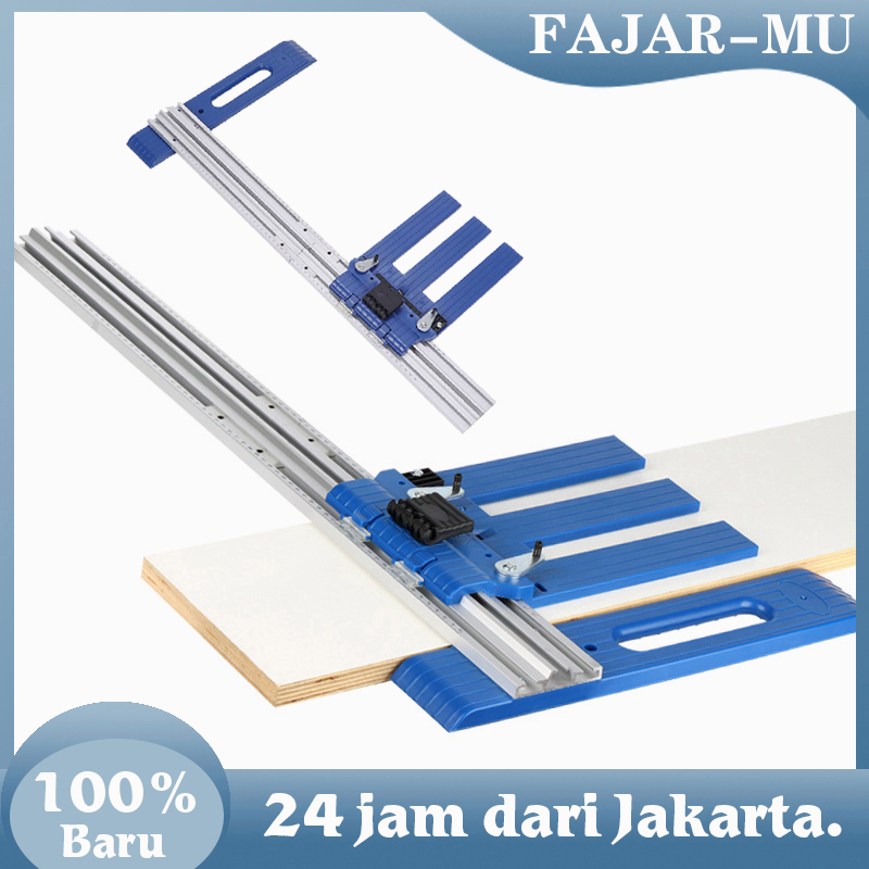 Geser Rel Pemotongan Tetap Kreg Rip Cut Sircular Saw Edge Guide System Guide Fence Mal Dudukan Mesin