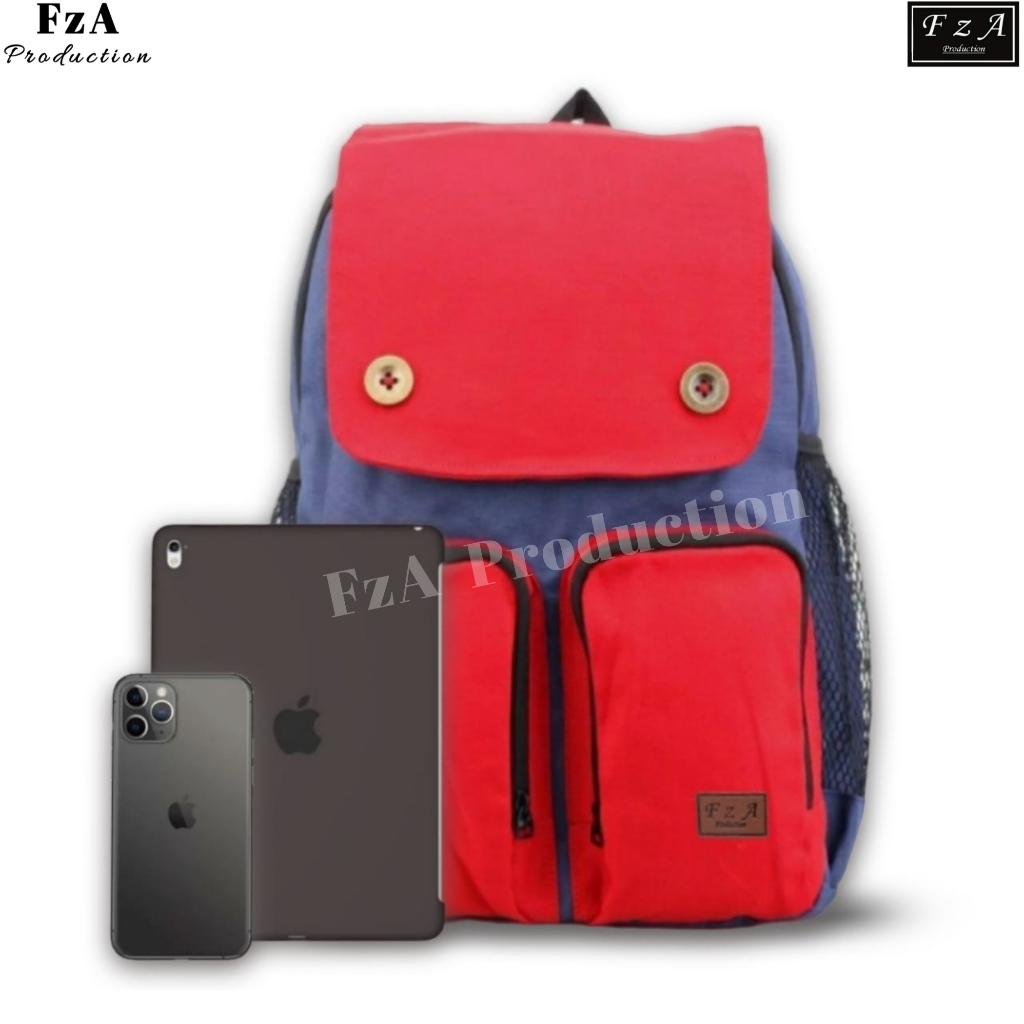 FzA Official -Tas Ransel anak laki laki - Tas Ransel Anak Sekolah - Tas Ransel Sekolah anak laki-laki anak perempuan Backpack Sekolah Anak [ High Quality ] - Red FREE Slingbag