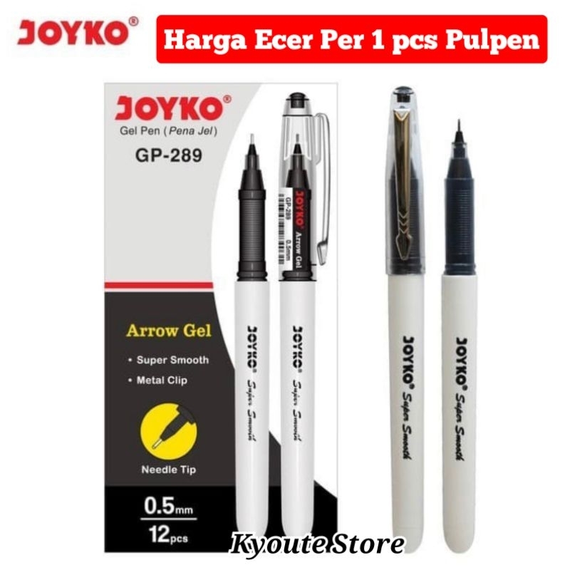 

Pulpen Joyko Arrow Gel Pen Super Smooth 0.5 mm Tinta Hitam Pena Menulis
