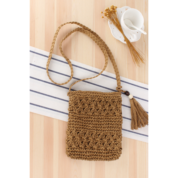 Rag Paper Straw Crochet Bag 10204