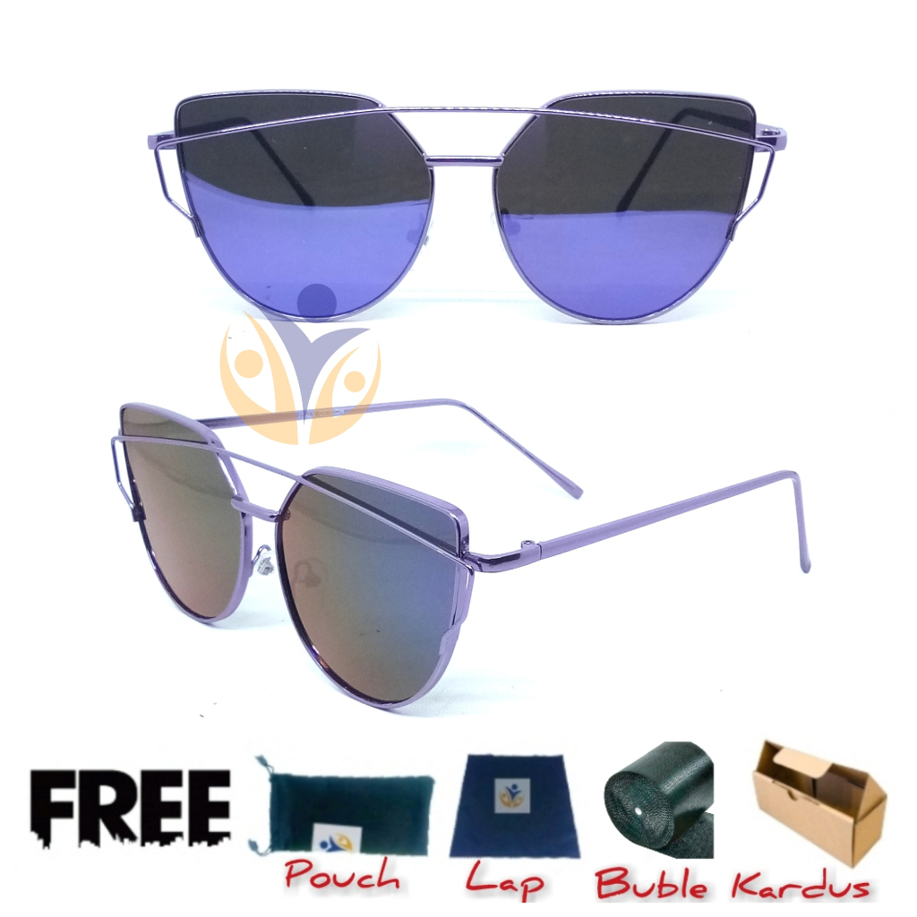 Korean women sunglasses metal UV protection