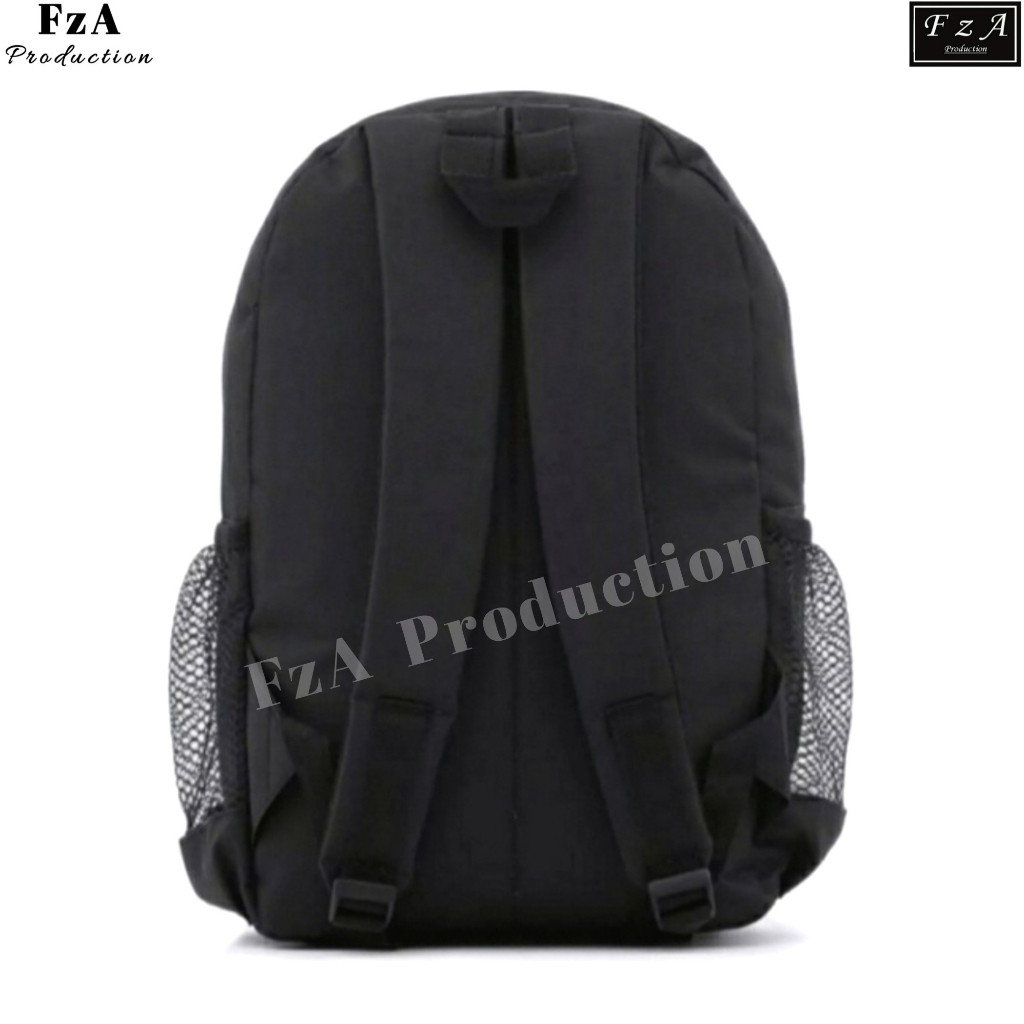 FzA Official -Tas Ransel anak laki laki - Tas Ransel Anak Sekolah - Tas Ransel Sekolah anak laki-laki anak perempuan Backpack Sekolah Anak [ High Quality ] - Black Caracture Kids FREEE My Bottle Minum