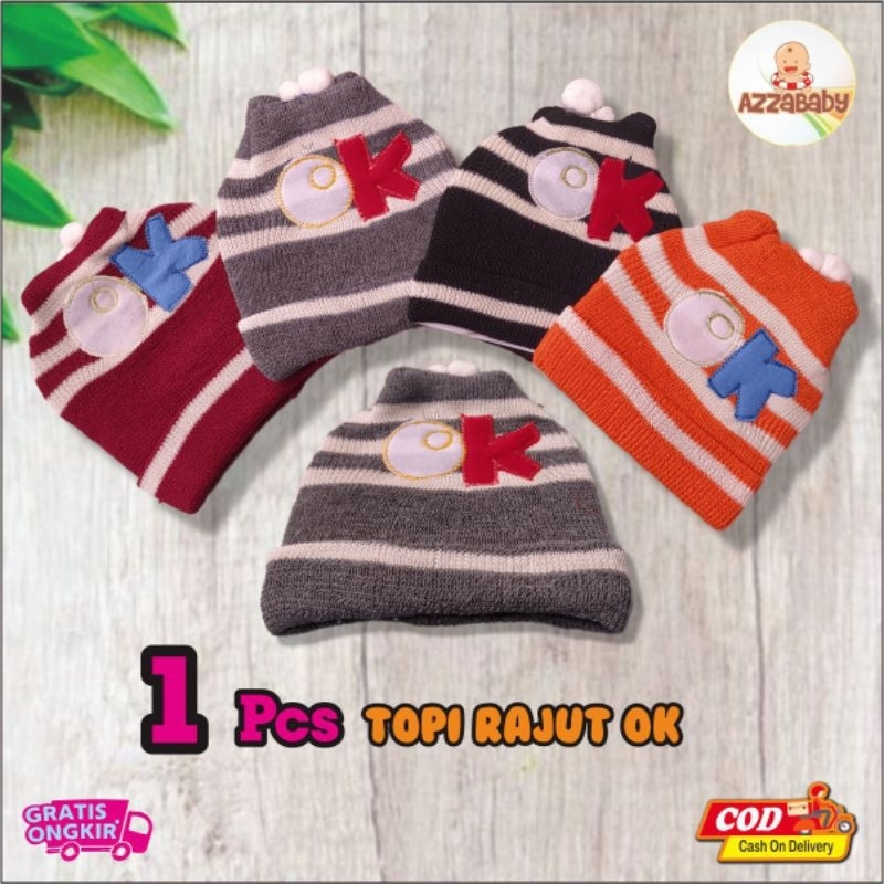 Topi Kupluk Bayi Rajut Karakter