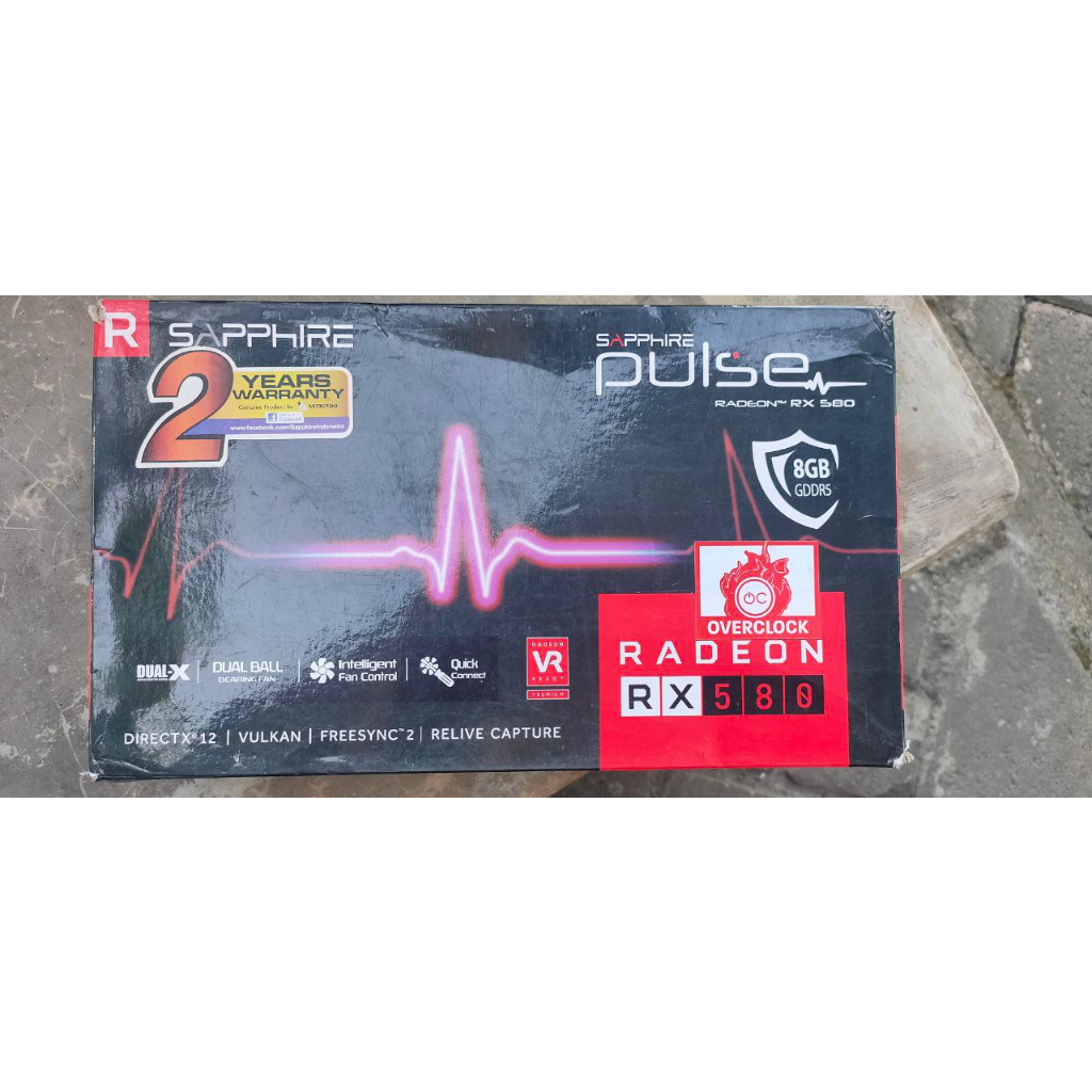 VGA card RX 580 8gb sappier pulse