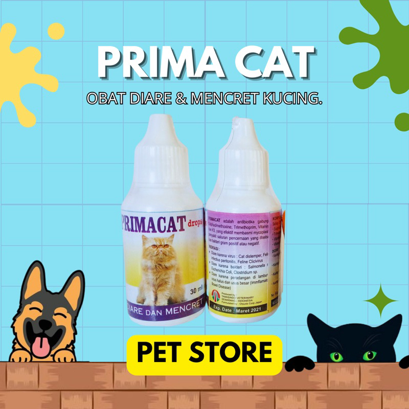 PRIMACAT Drop Obat Diare dan Mencret KUCING