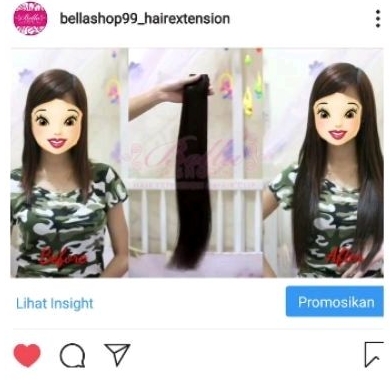 hair clip pjg 50cm tebal smoothing warna coklt