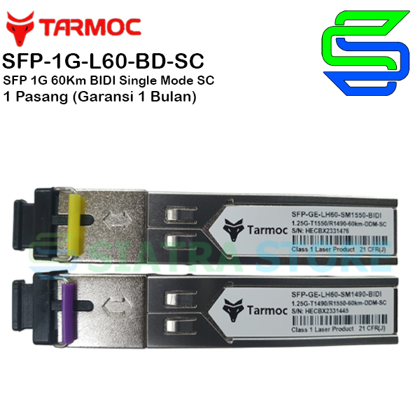 Tarmoc SFP 1G BIDI 60KM SC | Mikrobits, Mikrotik, Cisco Compatible