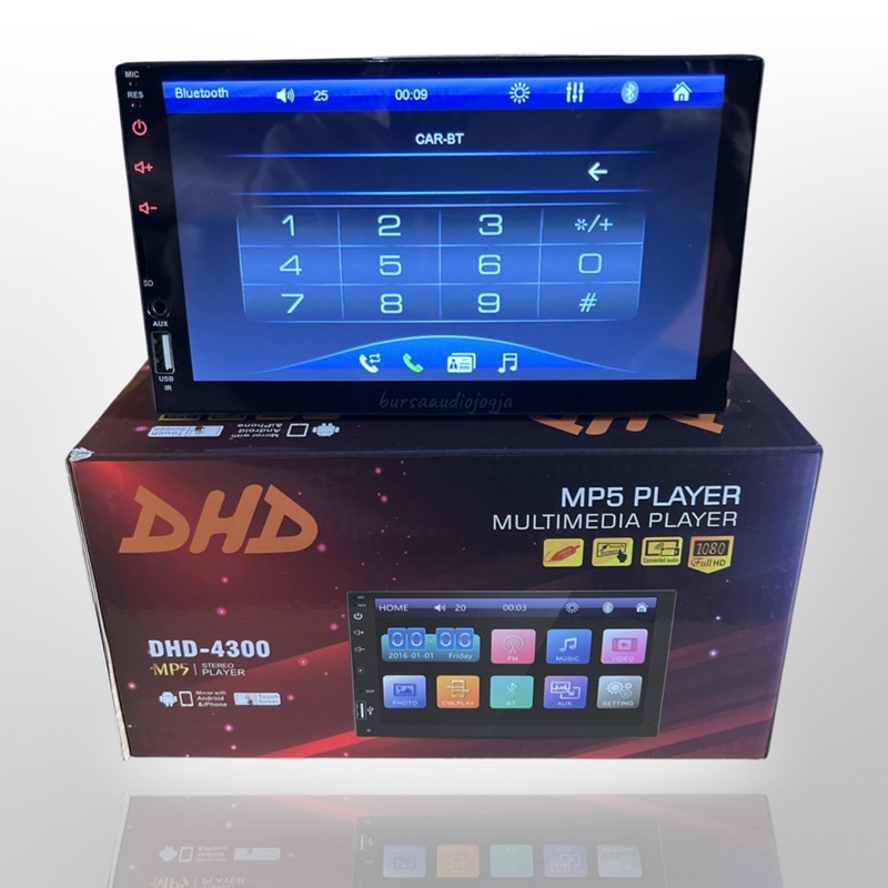 Head Unit Double Din DHD-4300 7 inch MirrorLink Bluetooth MP5 Full Glass Touchscreen Body Medium